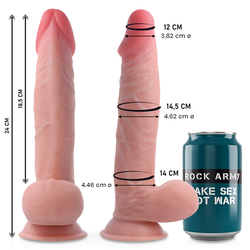 ROCKARMY - SHERMAN DILDO REALISTA DUAL DENSITY 24 CM -O- 4.62 CM