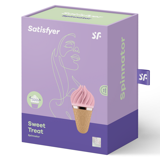 SATISFYER - SWEET TREAT SPINNATOR MARRÓN & ROSA