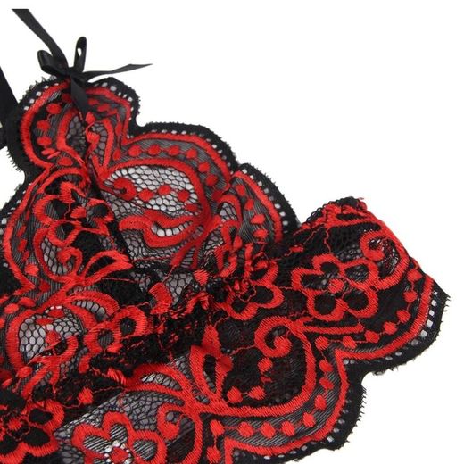 SUBBLIME - SET DOS PIEZAS TOP Y PANTIES ENCAJE L/XL